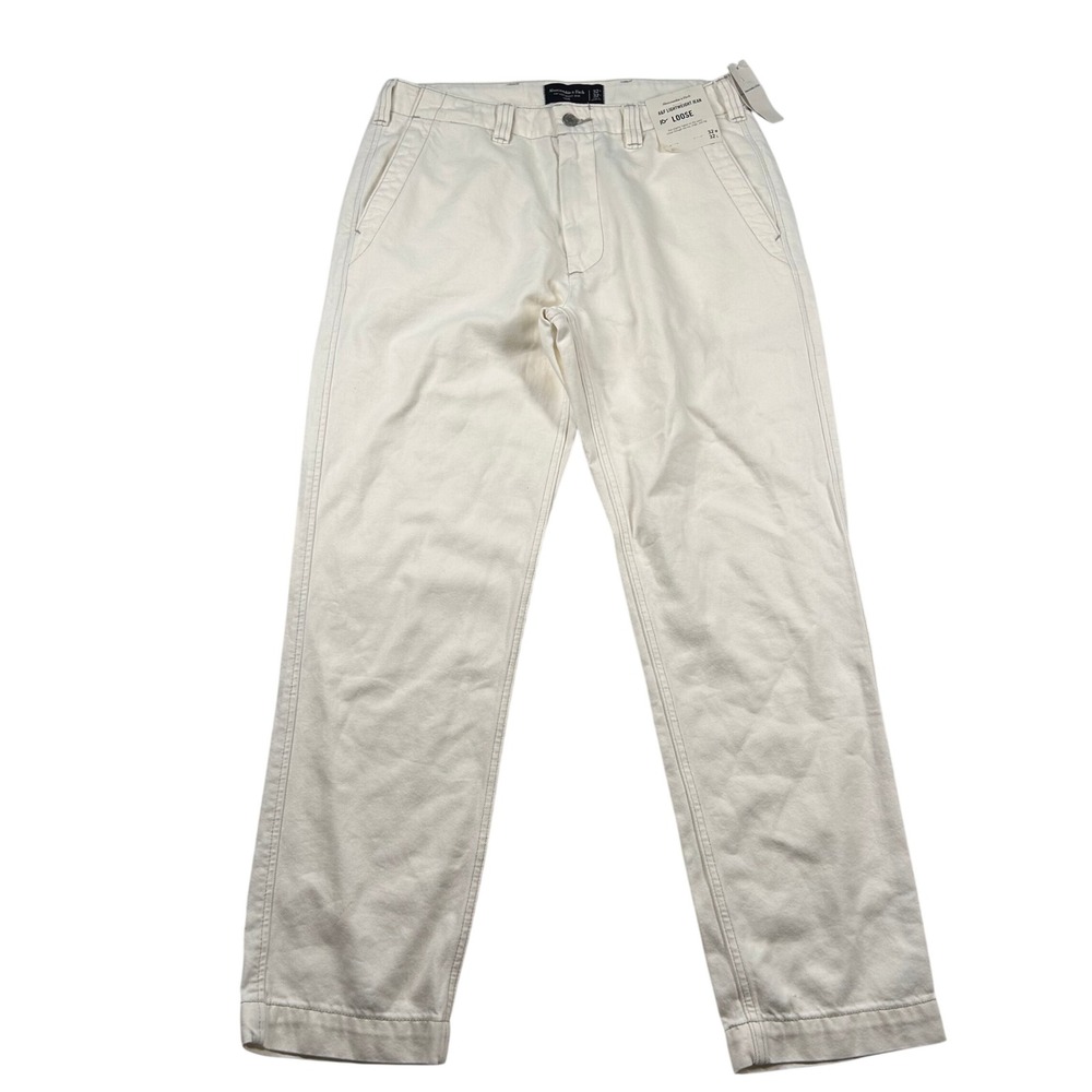 Abercrombie & Fitch Loose Jeans 32x32 Off White Cream 6GW75CLYED07